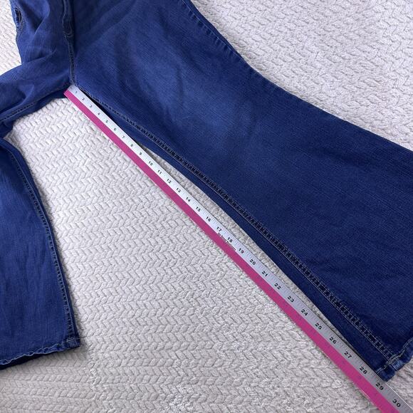 M Jeans Maurices Mid Rise Dark Wash Mid Rise Womens Blue Jeans Sz 16 Short - Picture 9 of 14